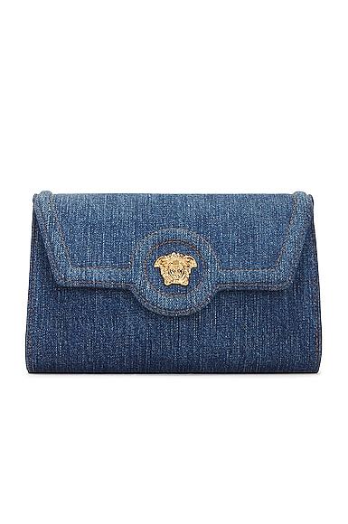 versace jeans wallet in navy|Shop Versace La Medusa Denim Wallet.